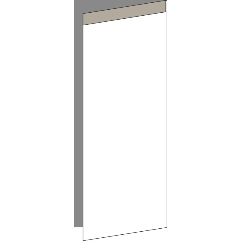 Tür 40x100 rechts, für Unterschränke oder Hochschränke (Griff Oben), ALU CHAMPAGNER