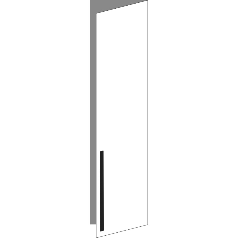 Tür 40x200 rechts, für Oberschränke oder Hochschränke (Griff Unten), ONE_LINE NERO INGO