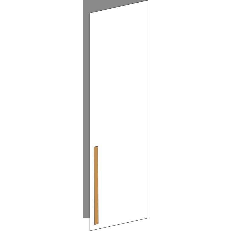Tür 40x140 rechts, für Oberschränke oder Hochschränke (Griff Unten), ONE_LINE OAK