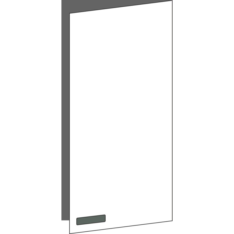 Tür 40x80 rechts, für Oberschränke oder Hochschränke (Griff Unten), ONE VERDE COMMODORO