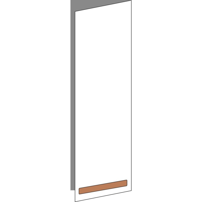 Tür 30x100 rechts, für Oberschränke oder Hochschränke (Griff Unten), ONE_LINE COPPER