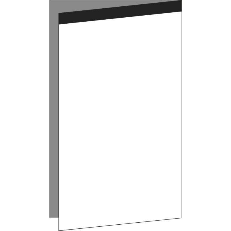 Tür 60x100 rechts, für Unterschränke oder Hochschränke (Griff Oben), ALU BLACK