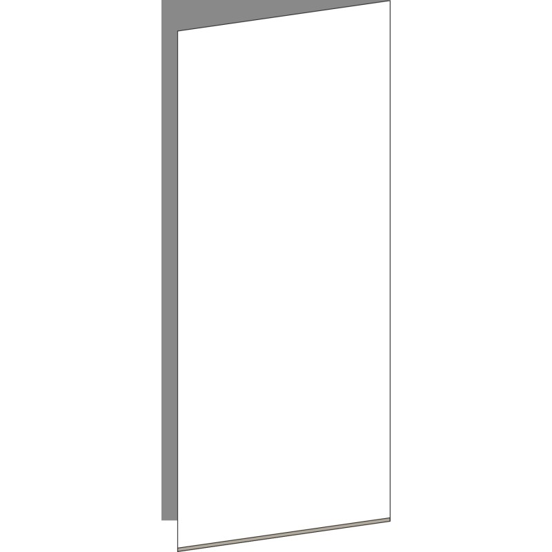 Tür 60x140 rechts, für Oberschränke oder Hochschränke (Griff Unten), ALU CHAMPAGNER