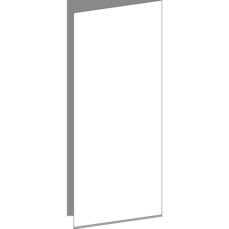 Tür 60x140 rechts, für Oberschränke oder Hochschränke (Griff Unten), ALU SILVER
