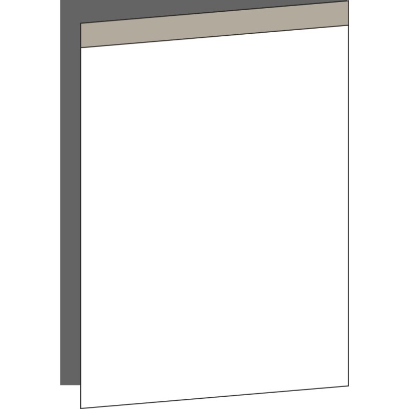 Tür 60x80 rechts, für Unterschränke oder Hochschränke (Griff Oben), ALU CHAMPAGNER