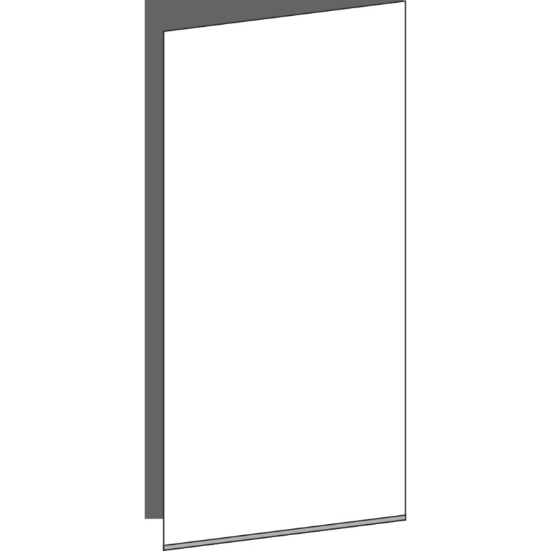 Tür 40x80 rechts, für Oberschränke oder Hochschränke (Griff Unten), ALU SILVER