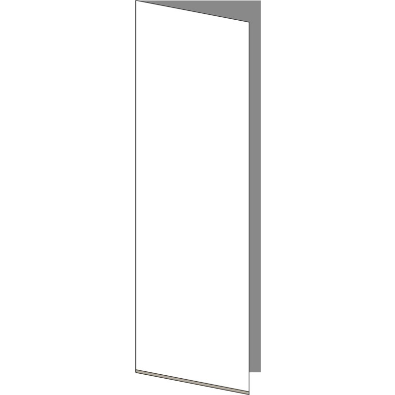 Tür 40x120 links, für Oberschränke oder Hochschränke (Griff Unten), ALU CHAMPAGNER
