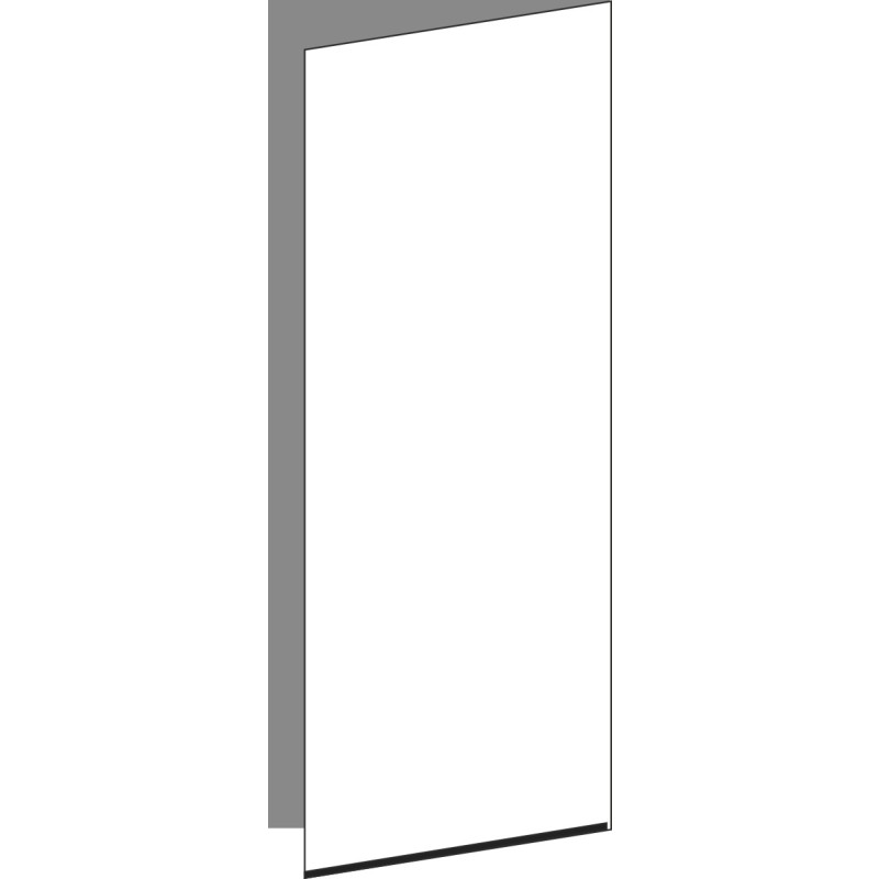 Tür 40x100 rechts, für Oberschränke oder Hochschränke (Griff Unten), ALU BLACK