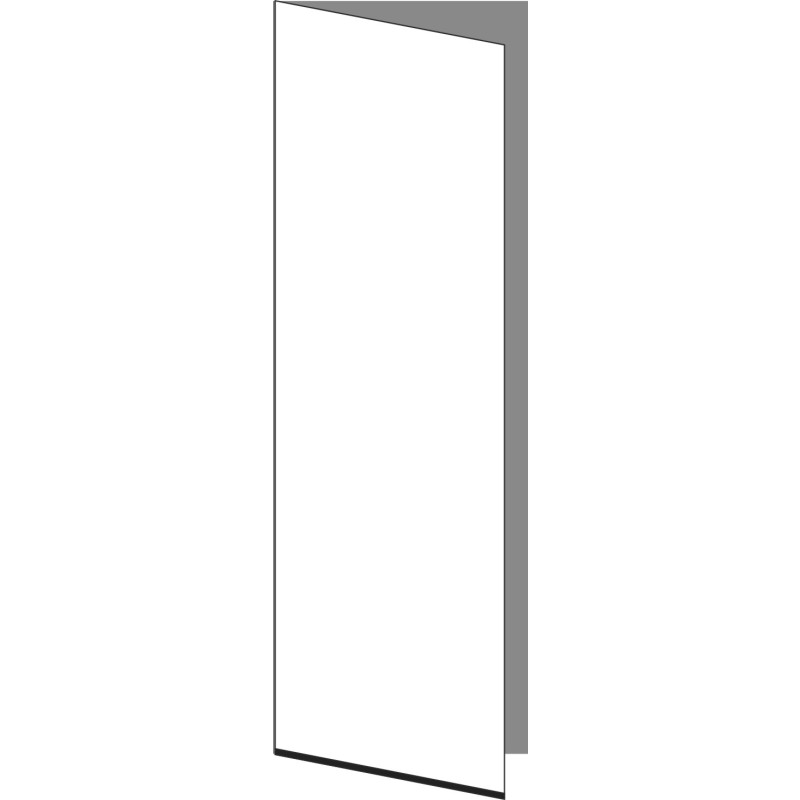 Tür 40x120 links, für Oberschränke oder Hochschränke (Griff Unten), ALU BLACK