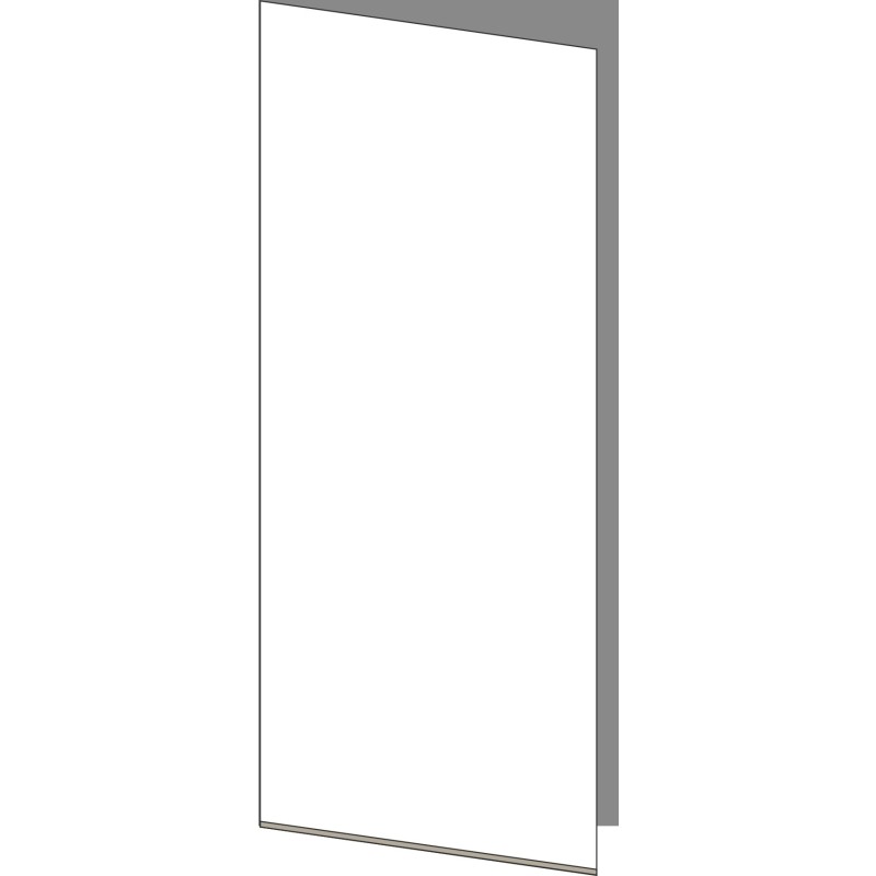 Tür 60x140 links, für Oberschränke oder Hochschränke (Griff Unten), ALU CHAMPAGNER
