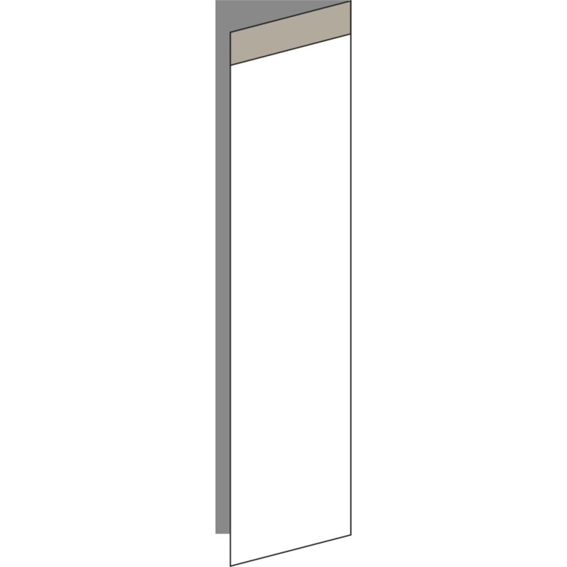 Tür 20x80 rechts, für Unterschränke oder Hochschränke (Griff Oben), ALU CHAMPAGNER