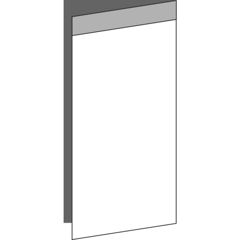 Tür 30x60 rechts, für Unterschränke oder Hochschränke (Griff Oben), ALU SILVER