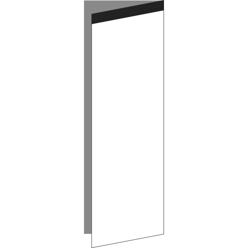 Tür 40x120 rechts, für Unterschränke oder Hochschränke (Griff Oben), ALU BLACK