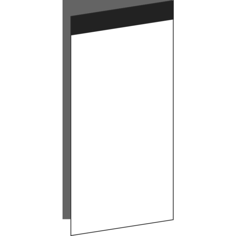 Tür 30x60 rechts, für Unterschränke oder Hochschränke (Griff Oben), ALU BLACK