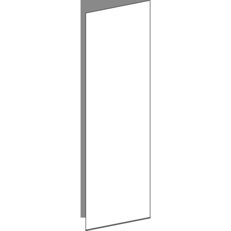 Tür 30x100 rechts, für Oberschränke oder Hochschränke (Griff Unten), ALU SILVER