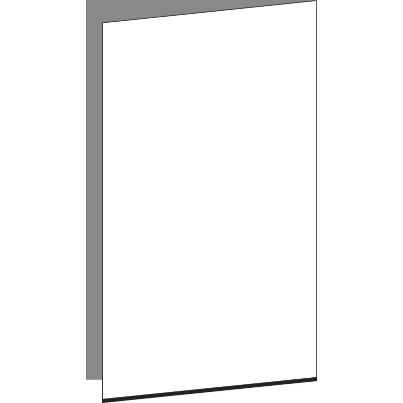Tür 60x100 rechts, für Oberschränke oder Hochschränke (Griff Unten), ALU BLACK