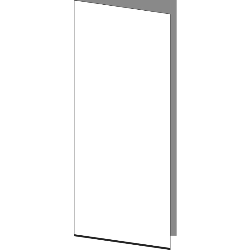 Tür 60x140 links, für Oberschränke oder Hochschränke (Griff Unten), ALU BLACK