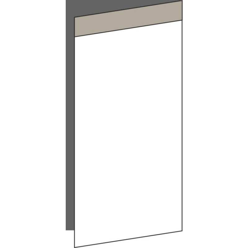 Tür 30x60 rechts, für Unterschränke oder Hochschränke (Griff Oben), ALU CHAMPAGNER