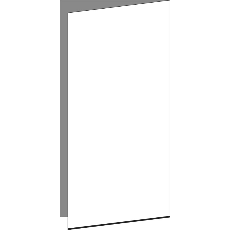 Tür 60x120 rechts, für Oberschränke oder Hochschränke (Griff Unten), ALU BLACK