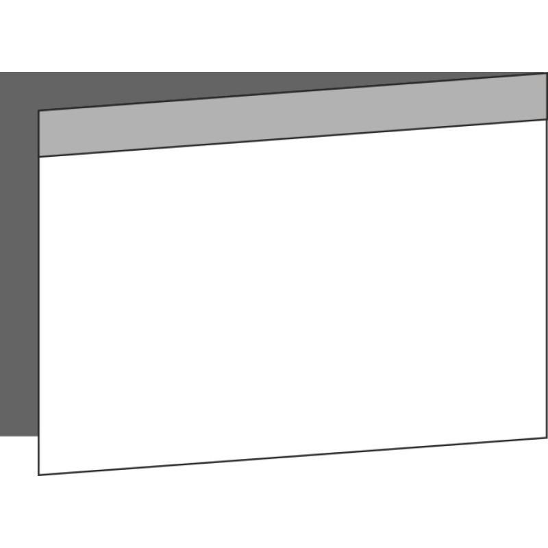 Tür 60x40 rechts, für Unterschränke oder Hochschränke (Griff Oben), ALU SILVER