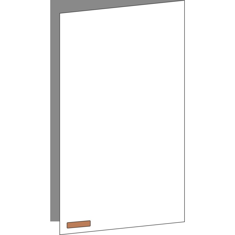 Tür 60x100 rechts, für Oberschränke oder Hochschränke (Griff Unten), ONE COPPER