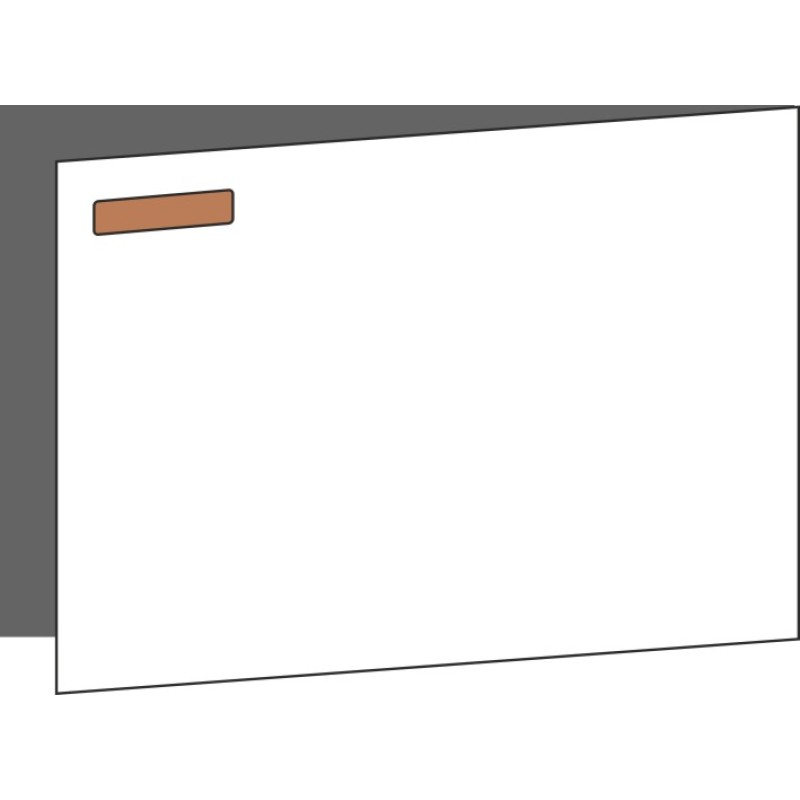Tür 60x40 rechts, für Unterschränke oder Hochschränke (Griff Oben), ONE COPPER