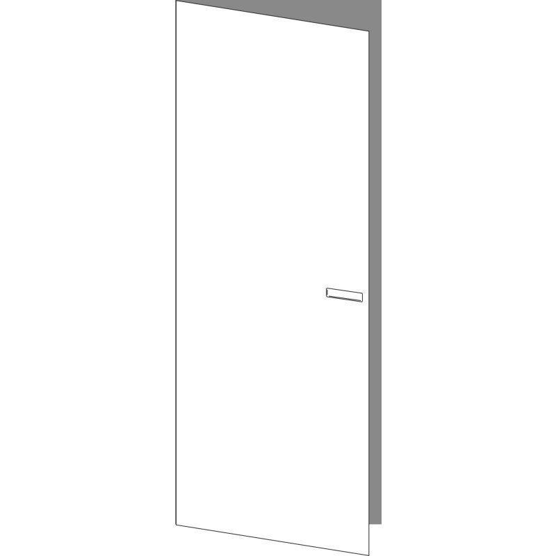 Tür 60x200 links, für Oberschränke oder Hochschränke (Griff Unten), ONE MONO