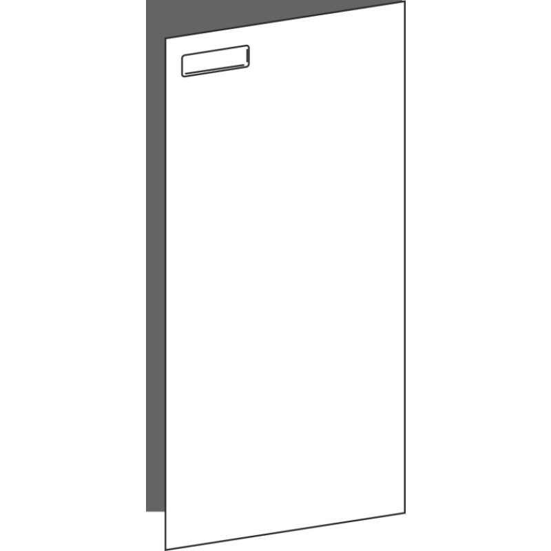 Tür 30x60 rechts, für Unterschränke oder Hochschränke (Griff Oben), ONE MONO