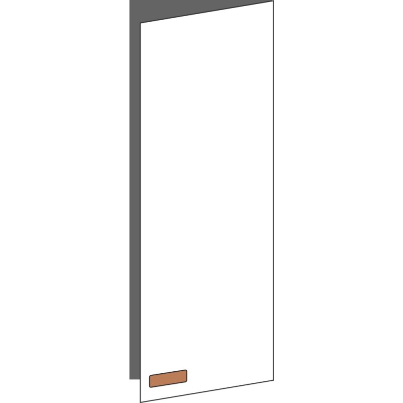 Tür 30x80 rechts, für Oberschränke oder Hochschränke (Griff Unten), ONE COPPER