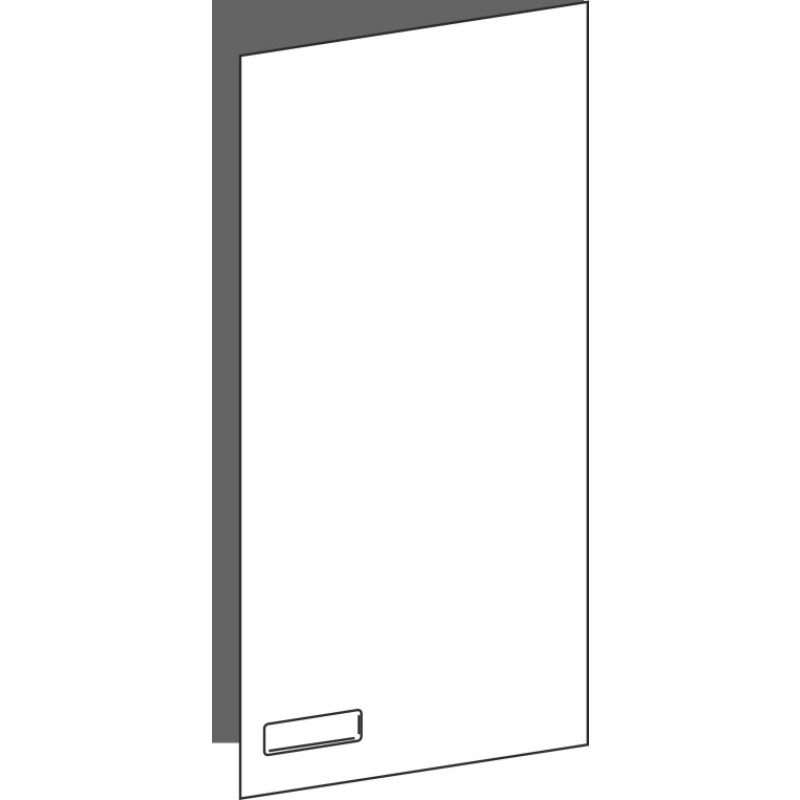 Tür 30x60 rechts, für Oberschränke oder Hochschränke (Griff Unten), ONE MONO