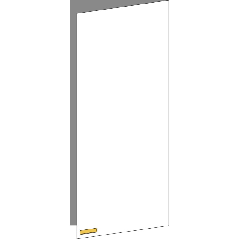 Tür 60x140 rechts, für Oberschränke oder Hochschränke (Griff Unten), ONE BRASS