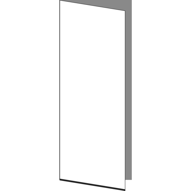 Tür 40x100 links, für Oberschränke oder Hochschränke (Griff Unten), ALU BLACK