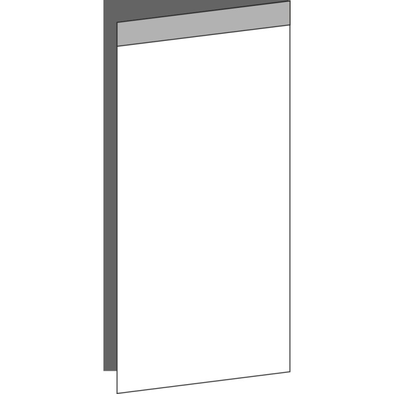 Tür 40x80 rechts, für Unterschränke oder Hochschränke (Griff Oben), ALU SILVER