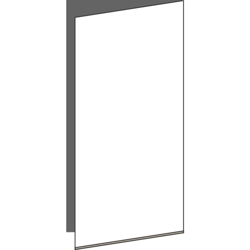 Tür 30x60 rechts, für Oberschränke oder Hochschränke (Griff Unten), ALU CHAMPAGNER