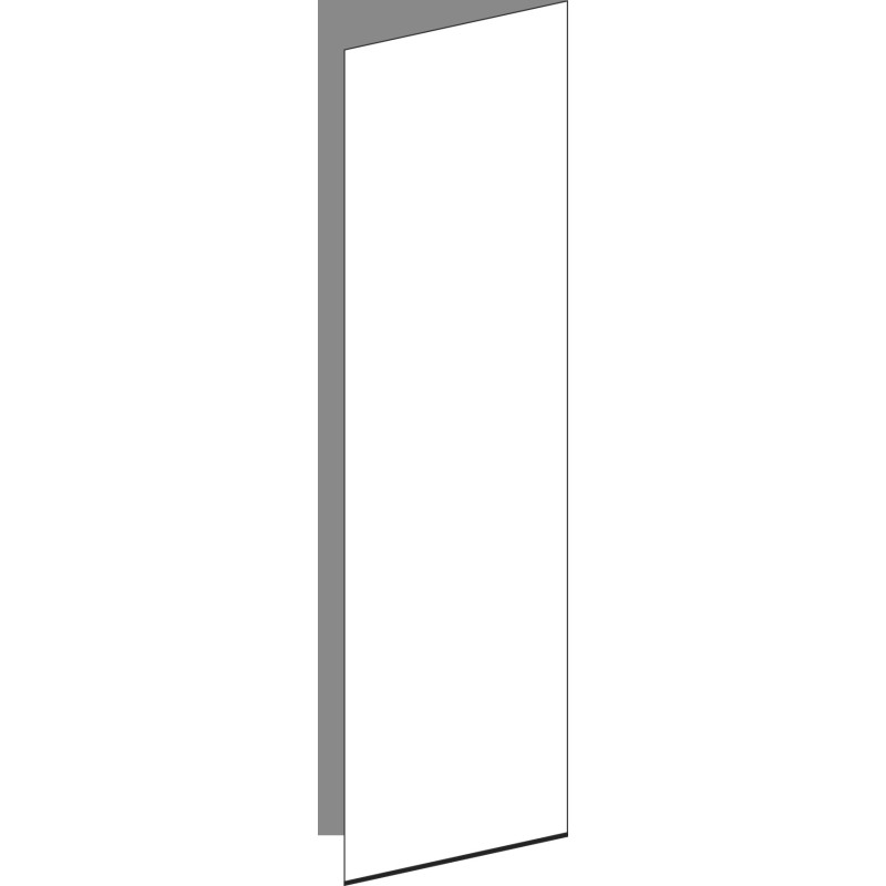 Tür 40x140 rechts, für Oberschränke oder Hochschränke (Griff Unten), ALU BLACK