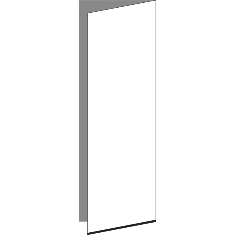Tür 40x120 rechts, für Oberschränke oder Hochschränke (Griff Unten), ALU BLACK