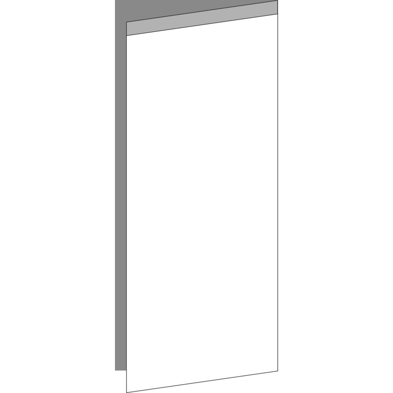 Tür 60x140 rechts, für Unterschränke oder Hochschränke (Griff Oben), ALU SILVER