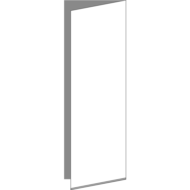 Tür 40x120 rechts, für Oberschränke oder Hochschränke (Griff Unten), ALU SILVER