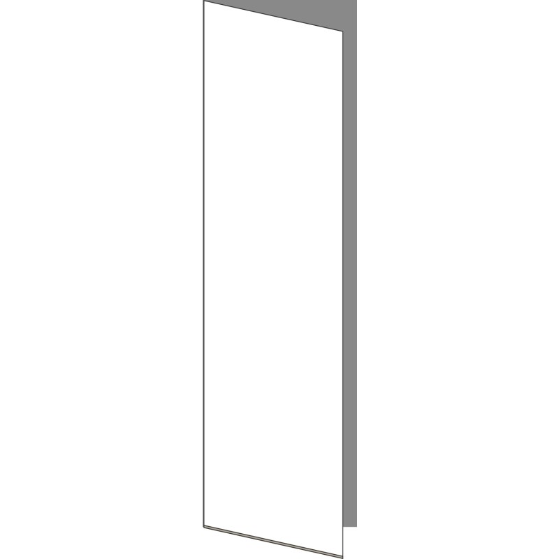 Tür 40x140 links, für Oberschränke oder Hochschränke (Griff Unten), ALU CHAMPAGNER