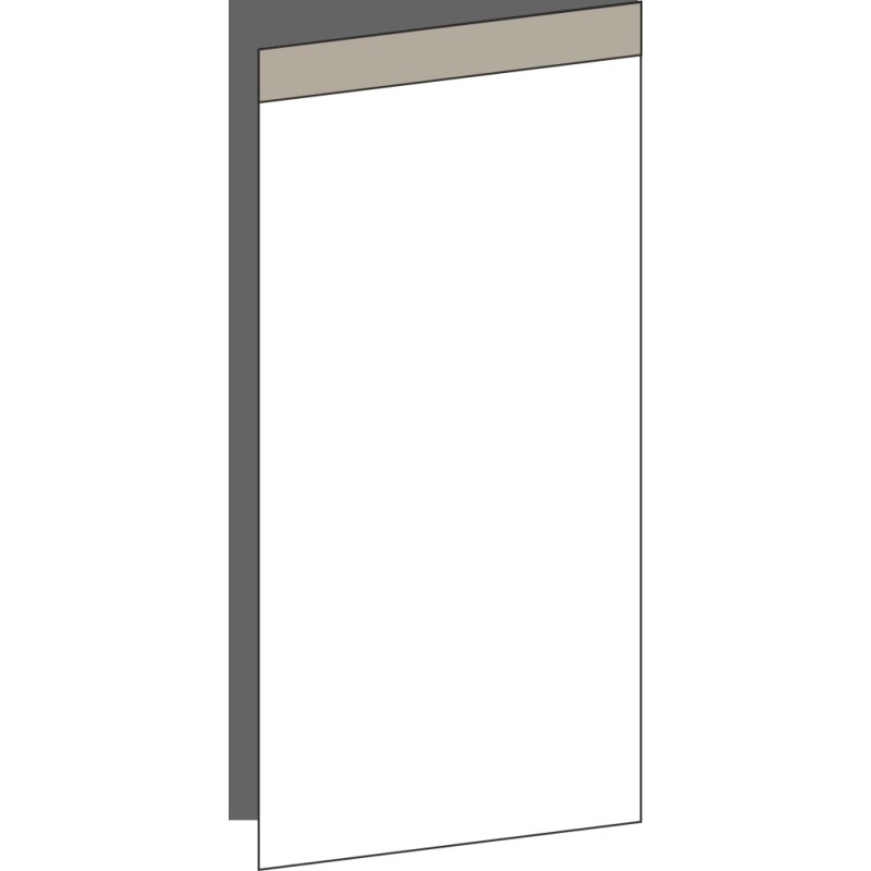 Tür 40x80 rechts, für Unterschränke oder Hochschränke (Griff Oben), ALU CHAMPAGNER