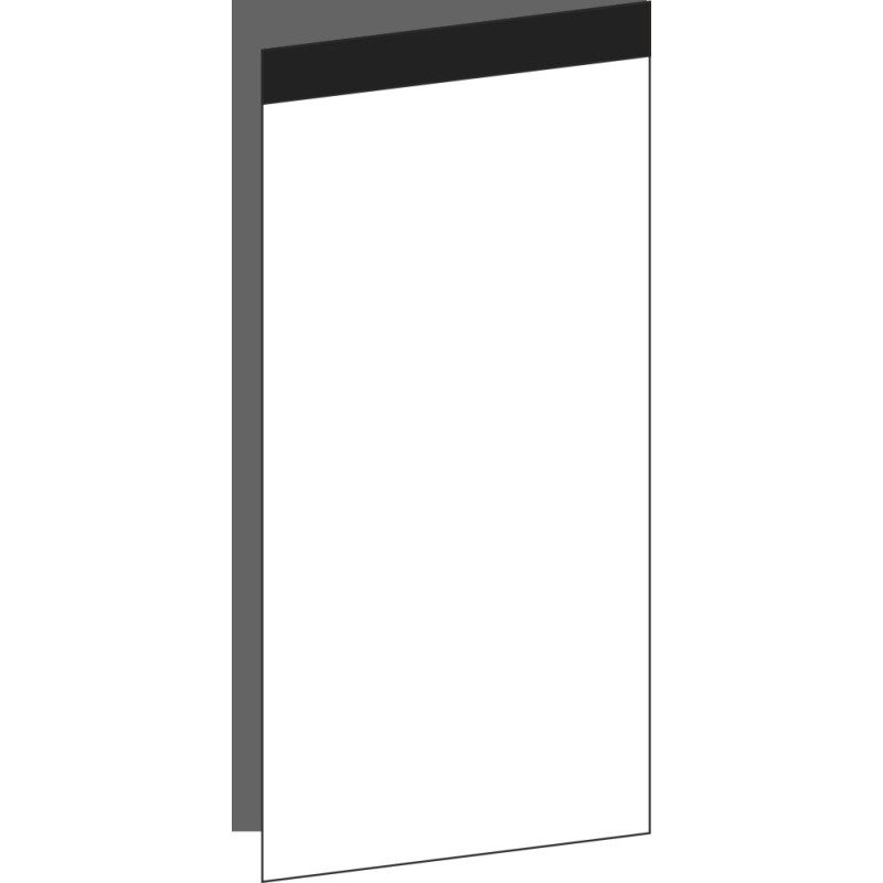 Tür 40x80 rechts, für Unterschränke oder Hochschränke (Griff Oben), ALU BLACK
