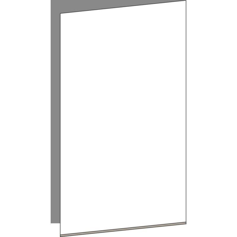 Tür 60x100 rechts, für Oberschränke oder Hochschränke (Griff Unten), ALU CHAMPAGNER