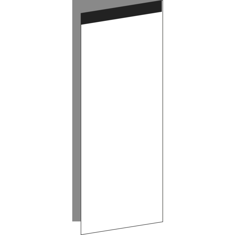 Tür 40x100 rechts, für Unterschränke oder Hochschränke (Griff Oben), ALU BLACK