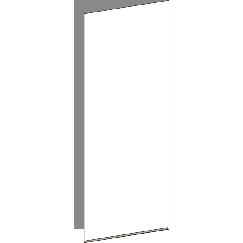 Tür 40x100 rechts, für Oberschränke oder Hochschränke (Griff Unten), ALU CHAMPAGNER