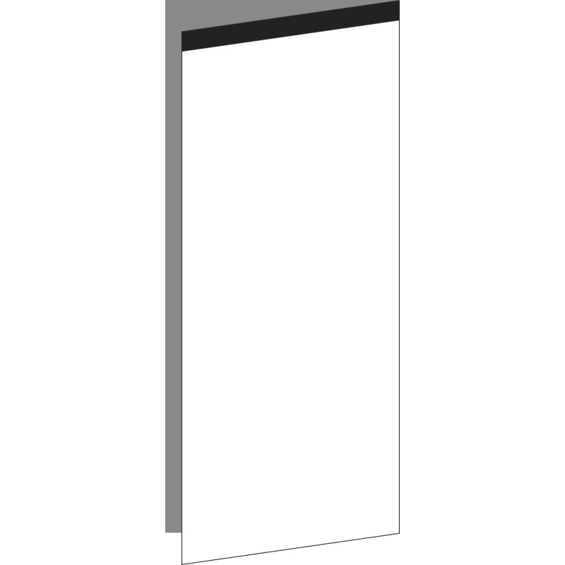 Tür 60x140 rechts, für Unterschränke oder Hochschränke (Griff Oben), ALU BLACK