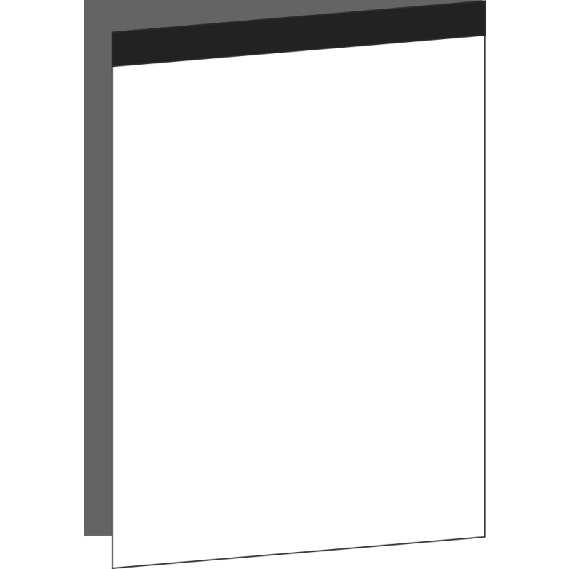 Tür 60x80 rechts, für Unterschränke oder Hochschränke (Griff Oben), ALU BLACK