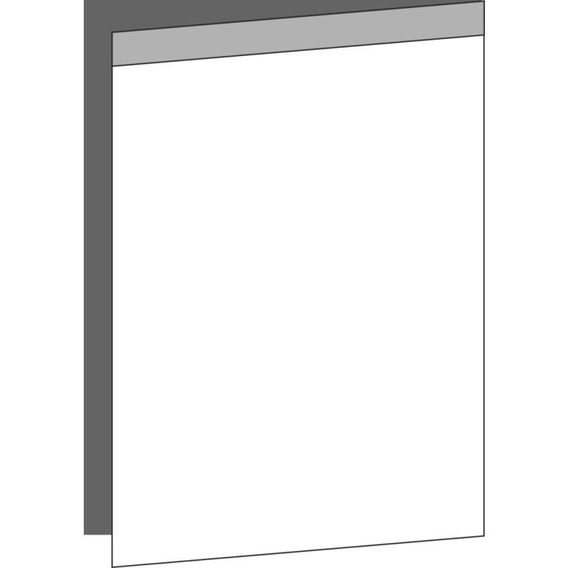 Tür 60x80 rechts, für Unterschränke oder Hochschränke (Griff Oben), ALU SILVER