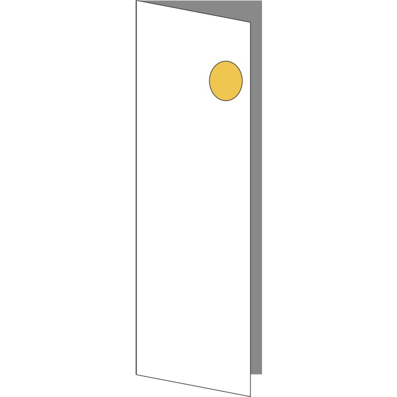 Tür 40x120 links, für Unterschränke oder Hochschränke (Griff Oben), ROUND_UP_BRASS
