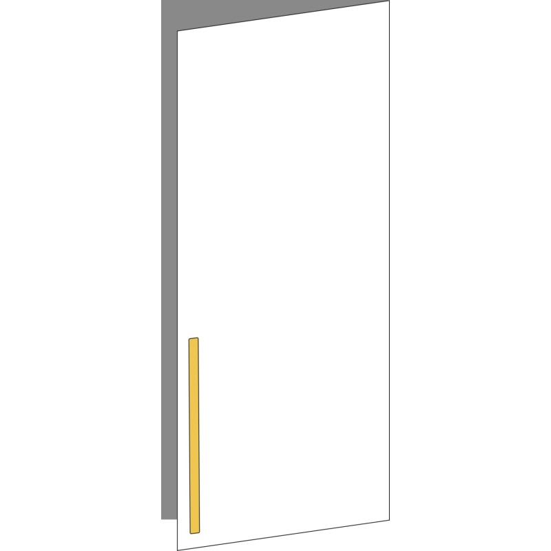 Tür 60x140 rechts, für Oberschränke oder Hochschränke (Griff Unten), ONE_LINE GOLD