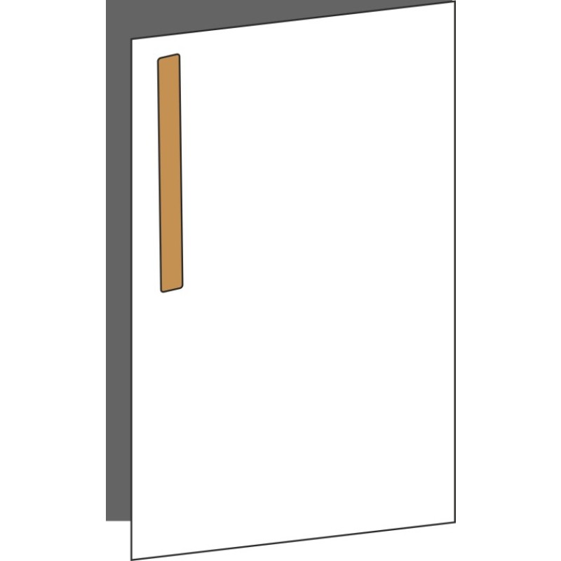 Tür 40x60 rechts, für Unterschränke oder Hochschränke (Griff Oben), ONE_LINE OAK